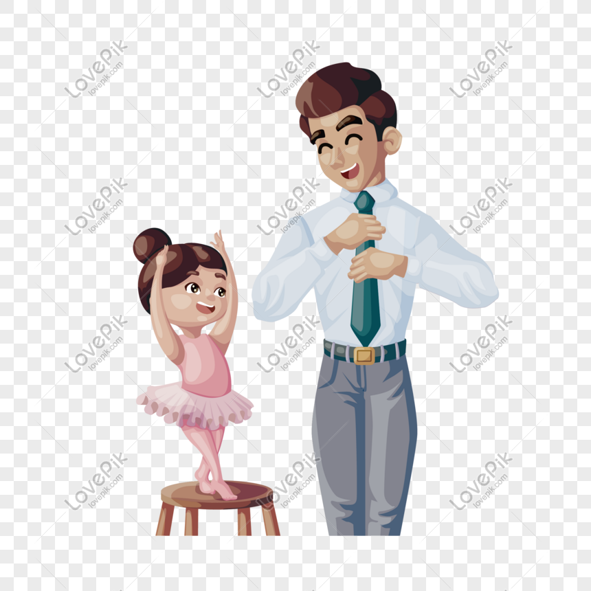 Cartoon Cute Father And Daughter Vector Material PNG Image And Clipart  Image For Free Download - Lovepik | 610489038