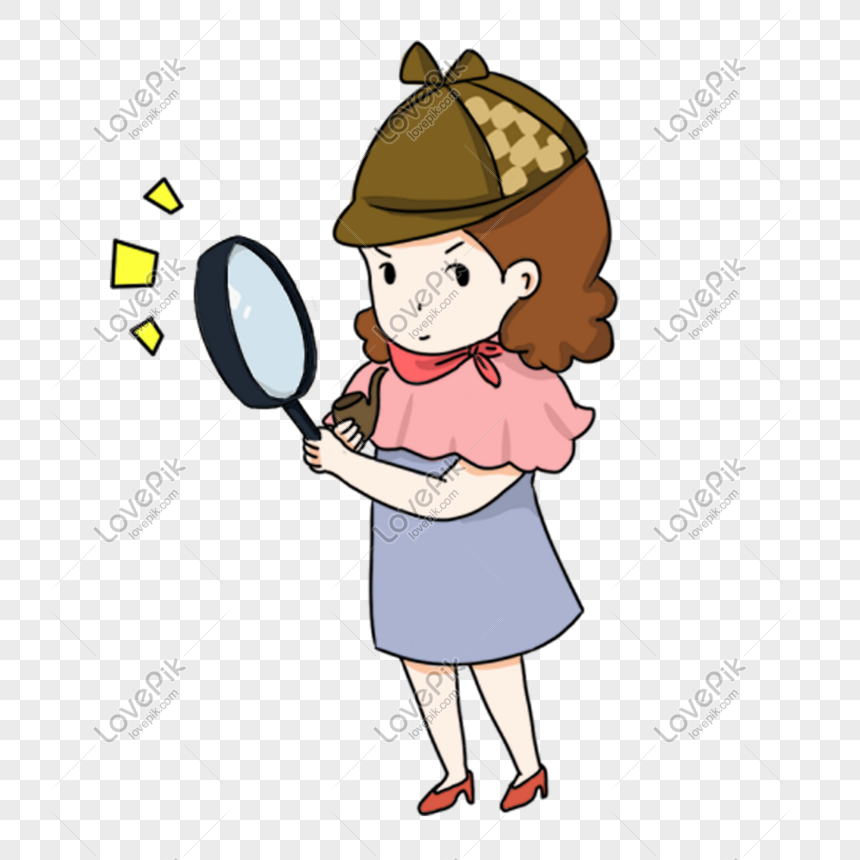 Hand Drawn Cartoon Sherlock Holmes Girl Free Download PNG Transparent Image  And Clipart Image For Free Download - Lovepik | 610489087