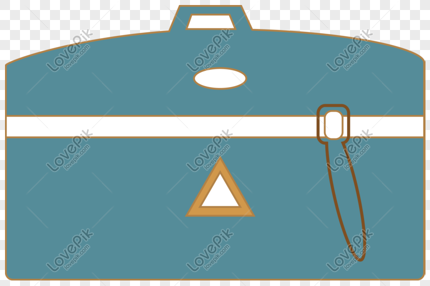 Cartoon simple wind travel bag, Travel bag, suitcase, school bag png transparent background