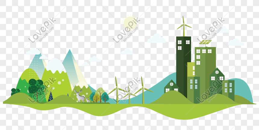 Green City Vector Free Illustration Png Image Psd File Free Download Lovepik