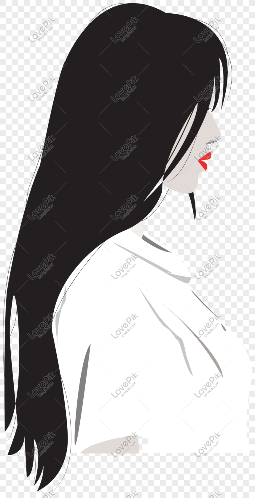 Black Hair PNG Images With Transparent Background | Free Download On Lovepik