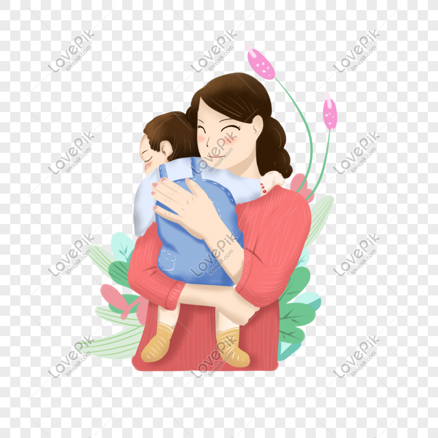 Hình ảnh Ngày Của Mẹ Hạnh Phúc Mẹ Và Con ôm Em Bé Tay Vẽ Phong Cách Hoạt  PNG Miễn Phí Tải Về - Lovepik