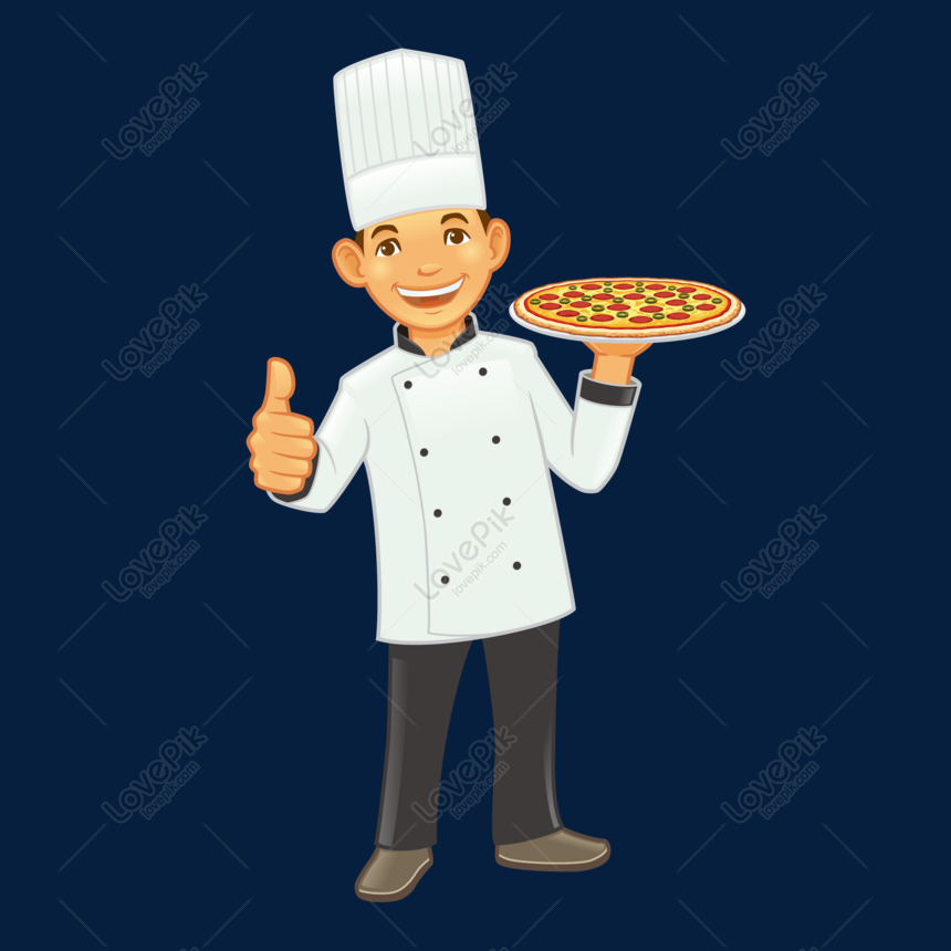 Thumb Gesture Of Pizza Chef Vector Material PNG Image Free Download And ...