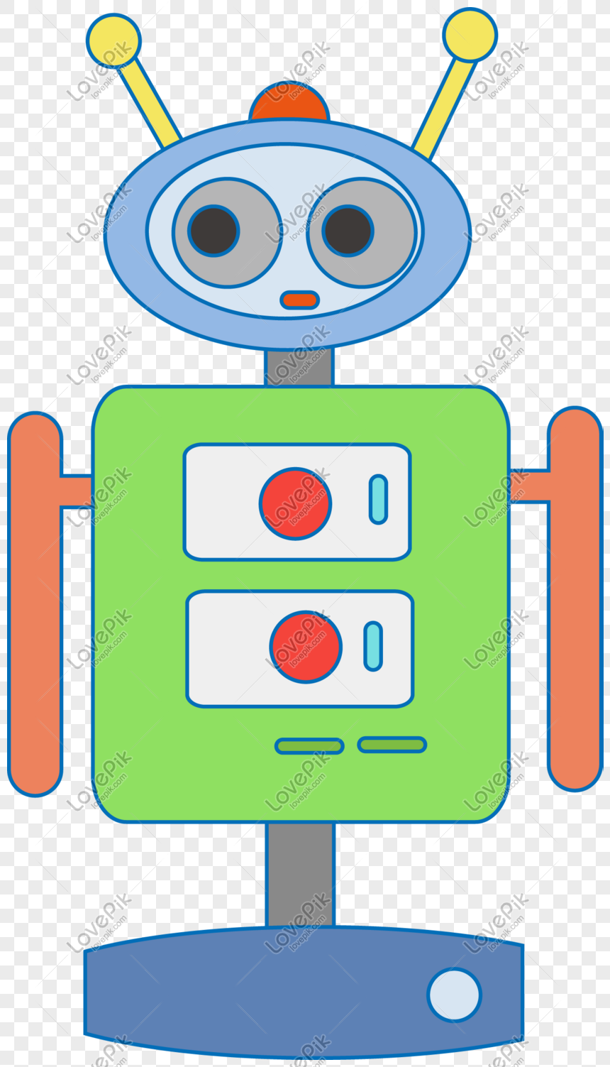 Vektor Robot Kartun Lucu Png Grafik Gambar Unduh Gratis Lovepik