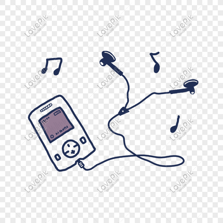 Simple Style Music Player Stick Figure Material, Material, Stick Figure ...