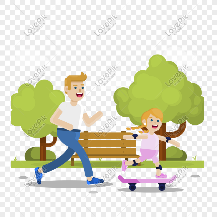 Cartoon Father Daughter Images, HD Pictures For Free Vectors Download -  