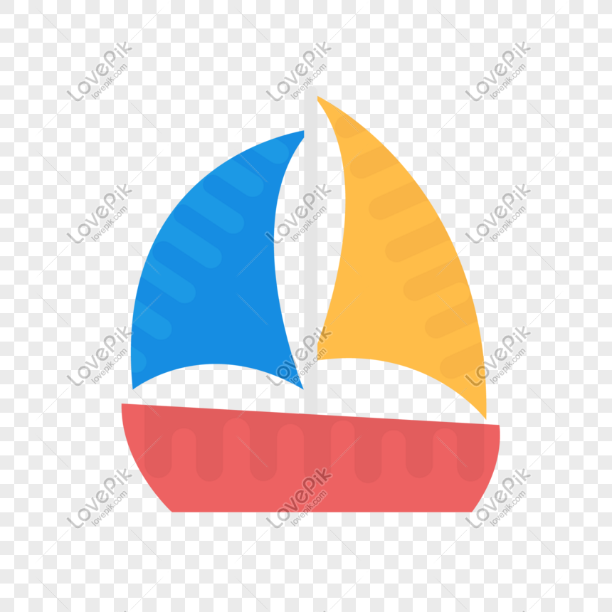Sailboat cartoon free buckle material, Sailing, boat, sea sailing ship png image