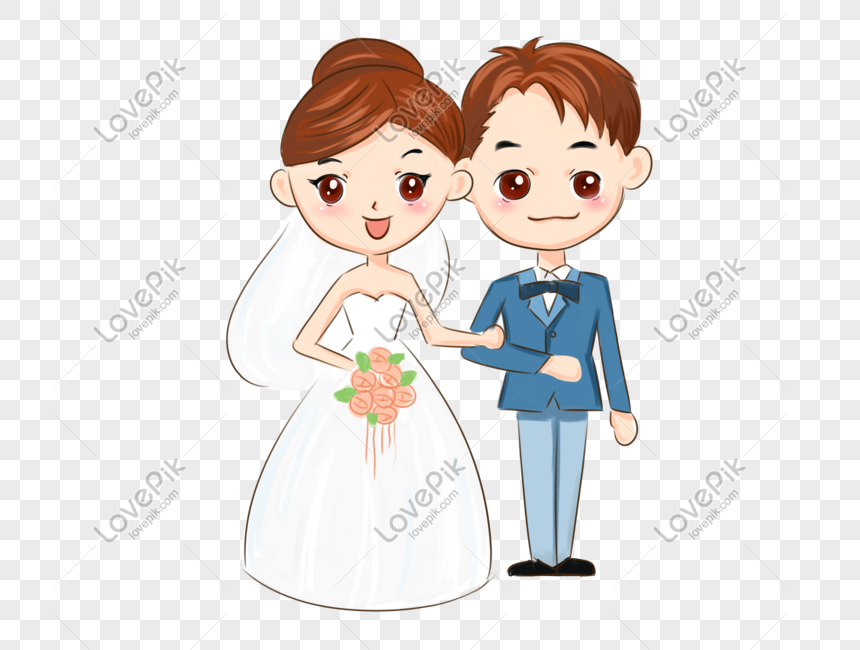 Ilustración De Dibujos Animados De Versión De Matrimonio Q ...