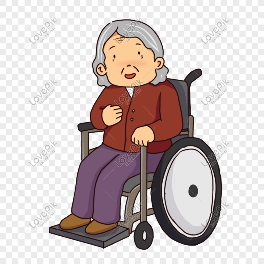 Hand Drawn Cartoon Old Man In Wheelchair PNG White Transparent And Clipart  Image For Free Download - Lovepik | 610605332