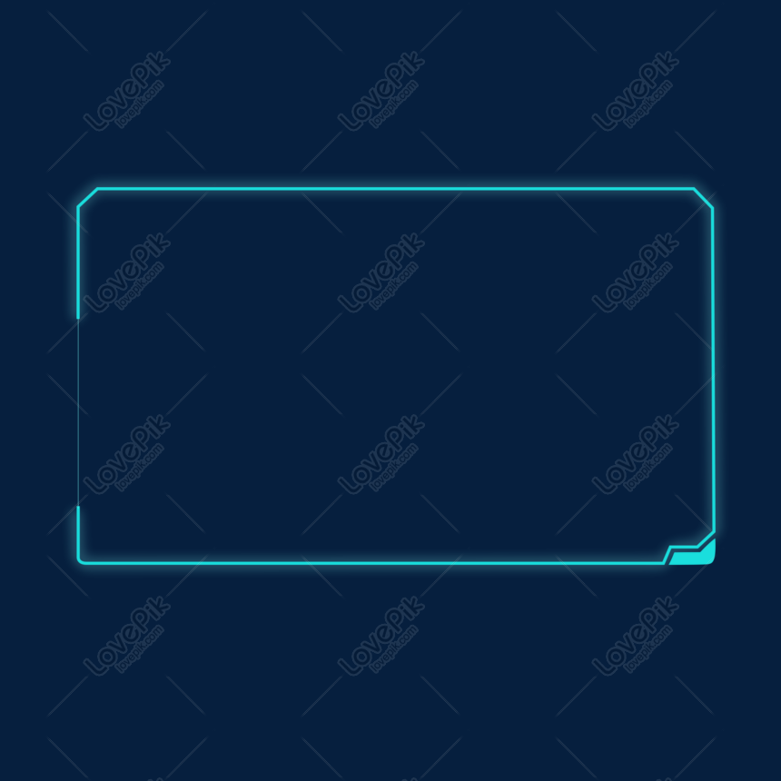 Blue Technology Border Line Png Image Picture Free Download