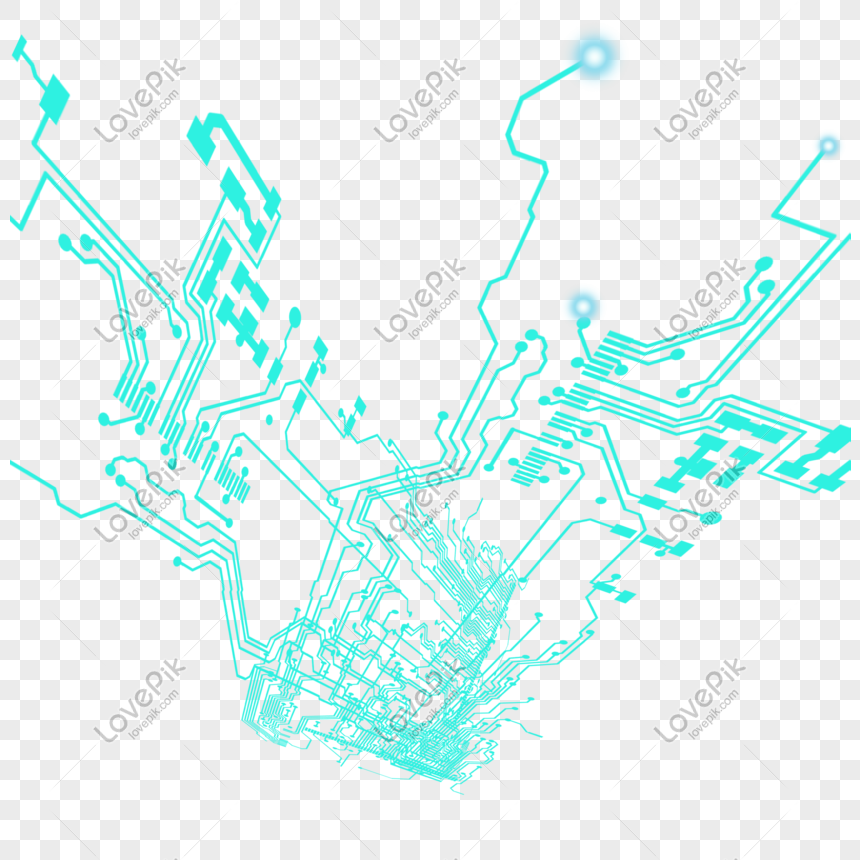 Blue Tech Circuit Board Element PNG Image Free Download And Clipart ...