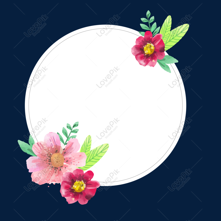 Vector Watercolor Floral Round Border Png Image Picture Free Download 610612465 Lovepik Com You can see the formats on the top of each image. vector watercolor floral round border