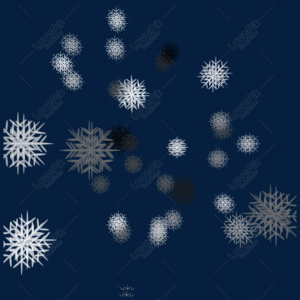 White snowflake blue snowflake element png