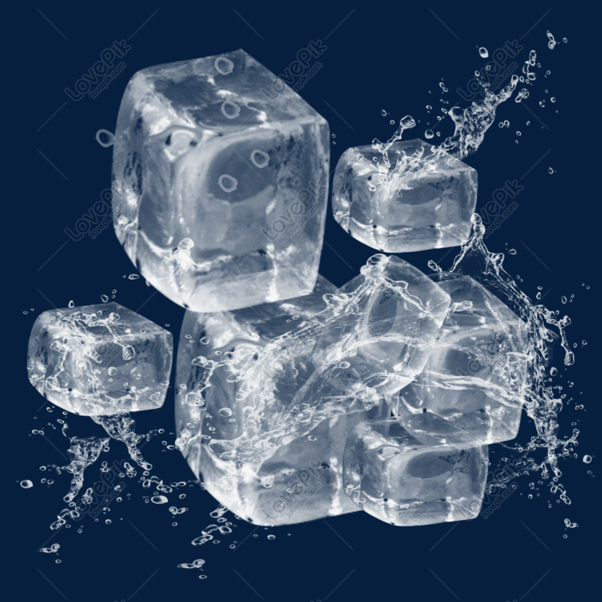 Crystal Clear Ice Cubes Set, Frozen Water Elements Stock Photo, Picture and  Royalty Free Image. Image 19881327.