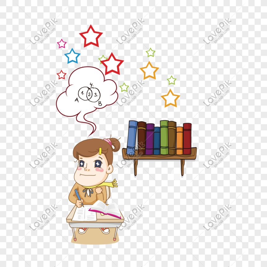 Partner design material that is writing a homework, Vector file, cartoon design, hand drawn design png picture