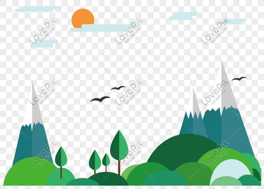 Childrens Day Beautiful Mountain Illustrator Png Image Picture Free Download Lovepik Com