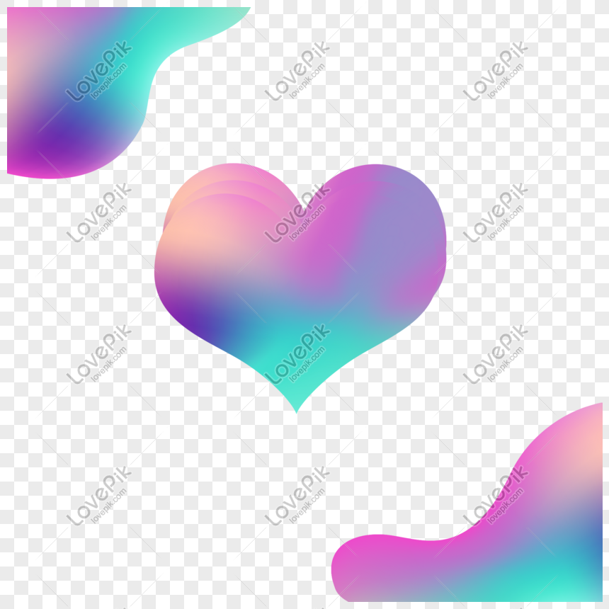 gradient heart shaped