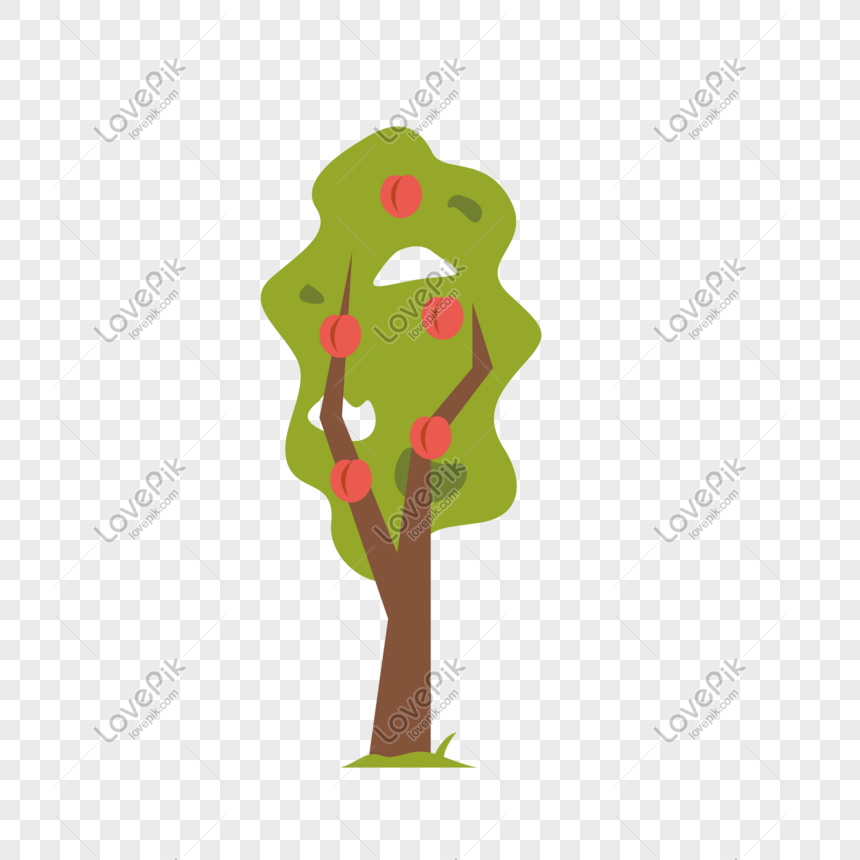 Elemento De árbol Frutal De árbol De Dibujos Animados PNG Imágenes Gratis -  Lovepik