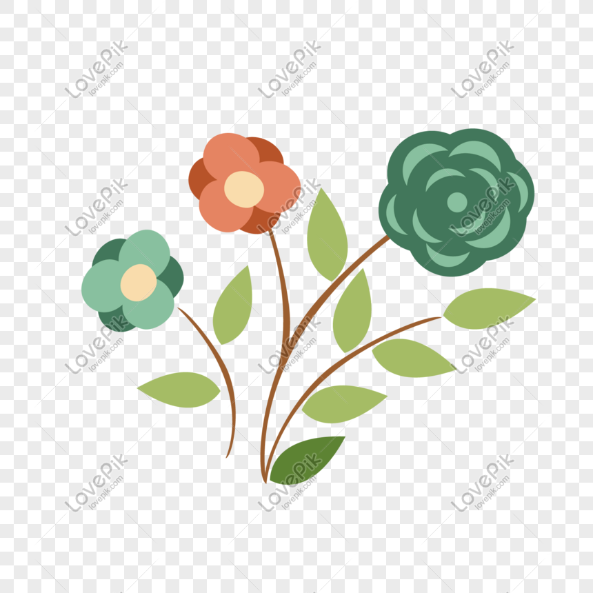 Tres Flores Dibujadas A Mano Descargar PNG Imágenes Gratis - Lovepik