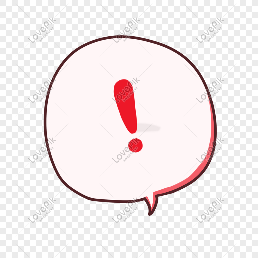 Exclamation mark red warning speech bubble cartoon hand drawn il, Exclamation mark, exclamation mark, warning png transparent background