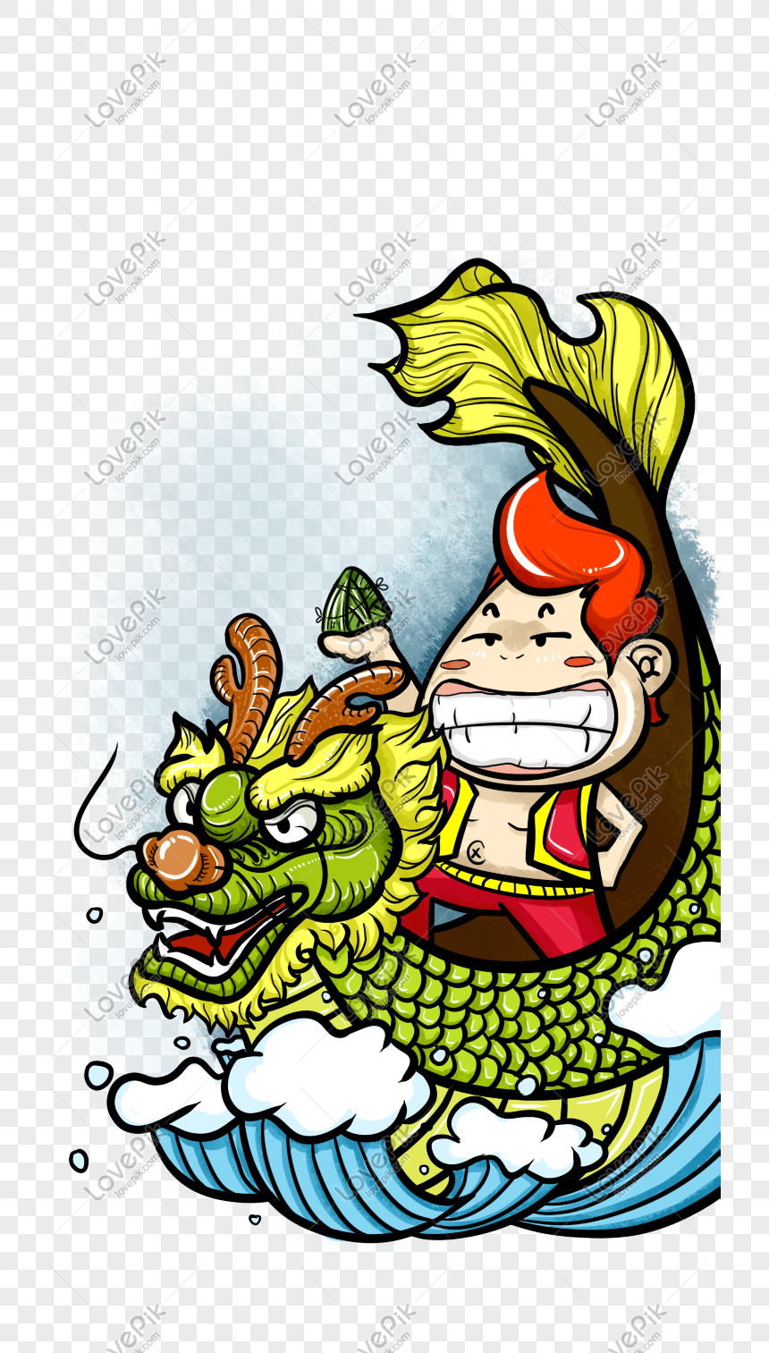 Perahu Naga Festival Perahu Naga Ilustrasi Tangan PNG Grafik Gambar Unduh Gratis Lovepik