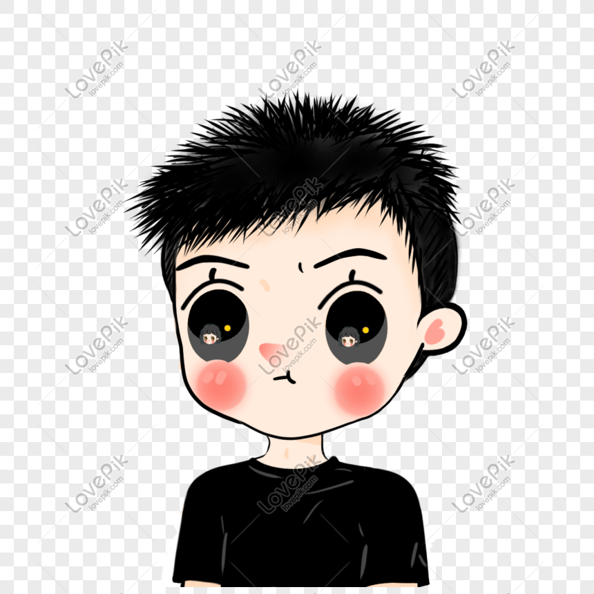 Boy Black Cute Cartoon Small Fresh Korean Couple Avatar Characte PNG  Transparent Background And Clipart Image For Free Download - Lovepik |  610725440