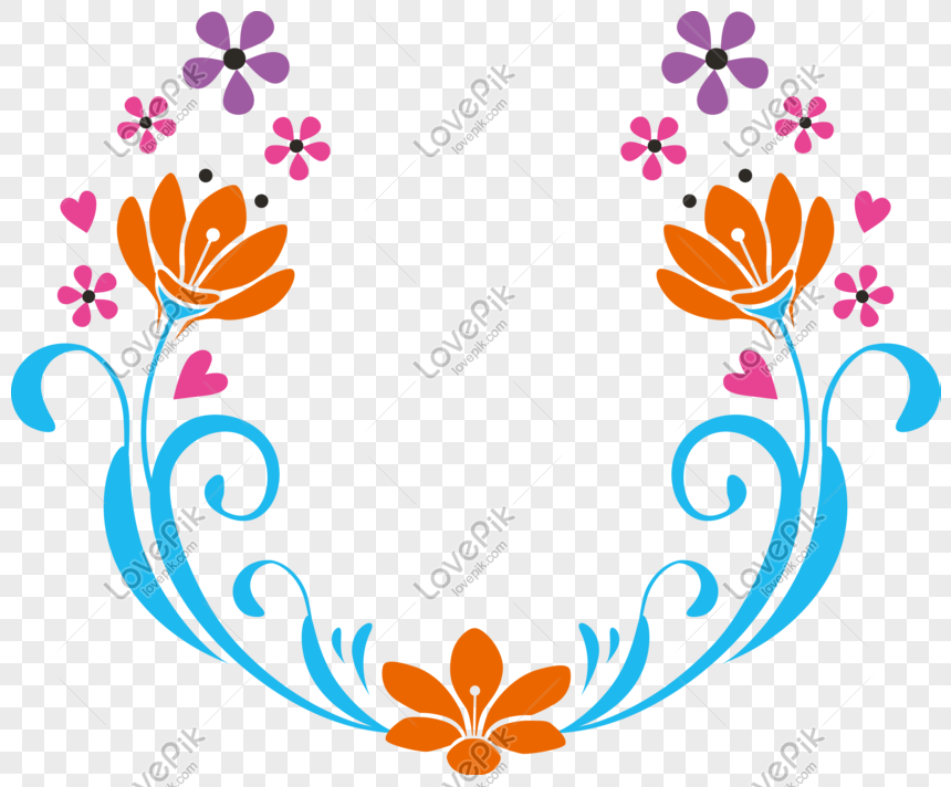 Vector Flowers Surround Background PNG Picture And Clipart Image For Free  Download - Lovepik | 610725445