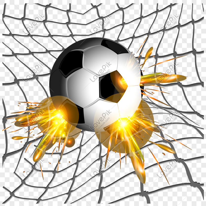 Kicking The Goal Net Football Vector Free Clipart Png Image Psd File Free Download Lovepik