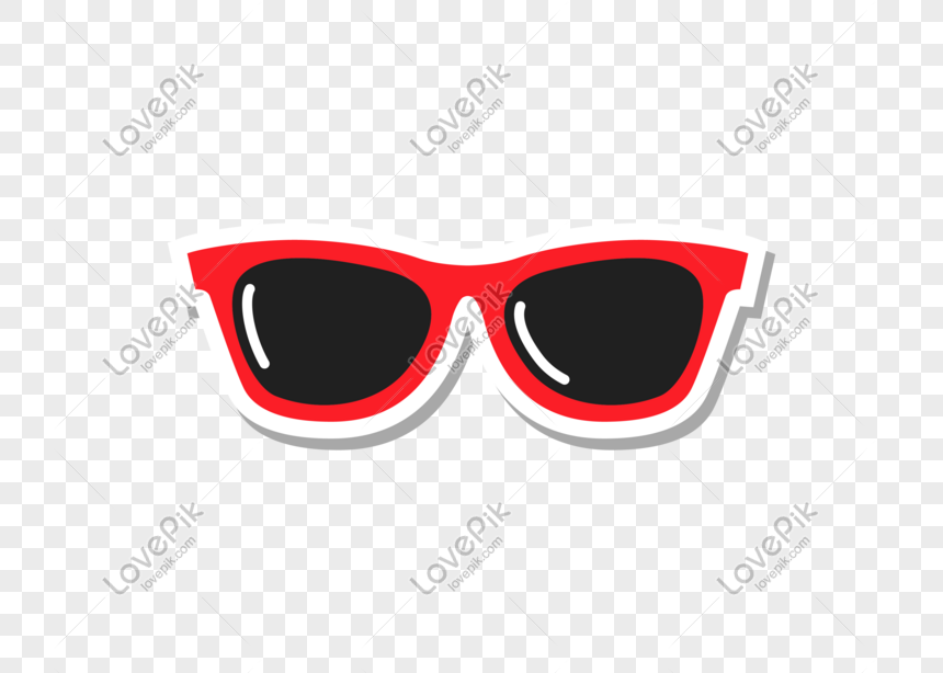 Sunglasses fashion lens cute kawaii cartoon Vector Image