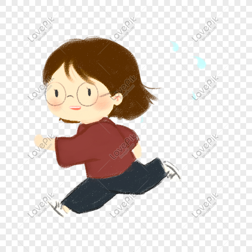 Ilustrasi Kartun Seorang Gadis Kecil Yang Berlari Gambar Unduh Gratis Imej 610751200 Format Psd My Lovepik Com