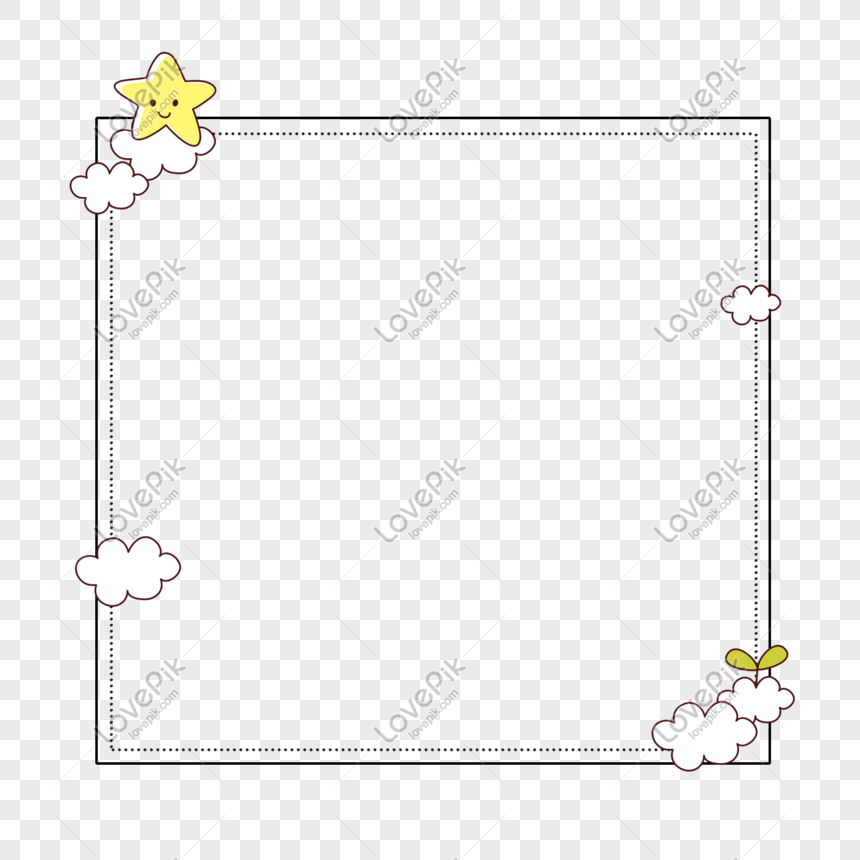 Cartoon Hand Drawn Cute Border, Hand Drawn Border, Cute Borders, Cute ...