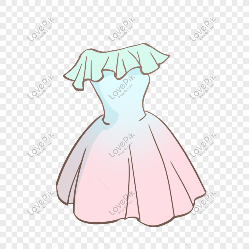 Ilustracion De Vestido De Moda Fresca Imagen Descargar Prf