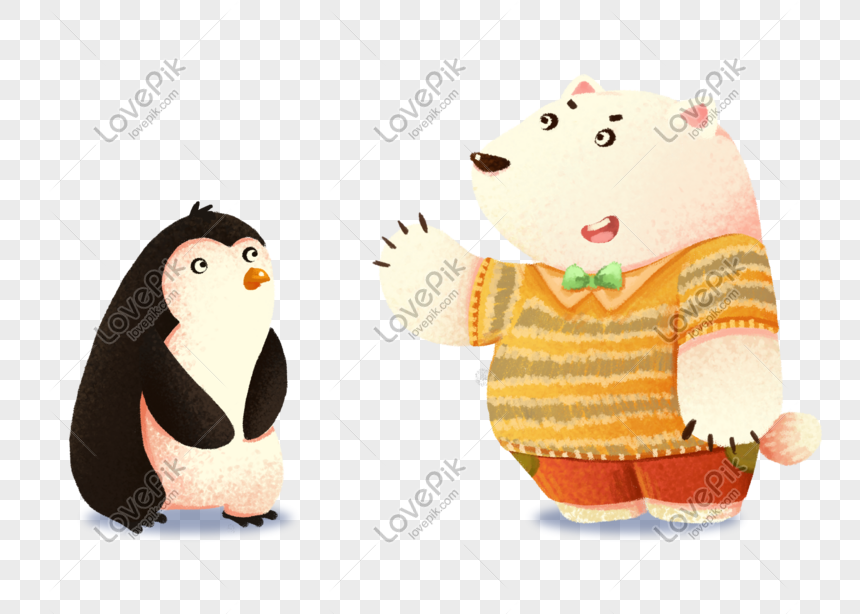 Trolly Anime Cartoon Little Animal Penguin With Polar Bear PNG Hd  Transparent Image And Clipart Image For Free Download - Lovepik | 610771644