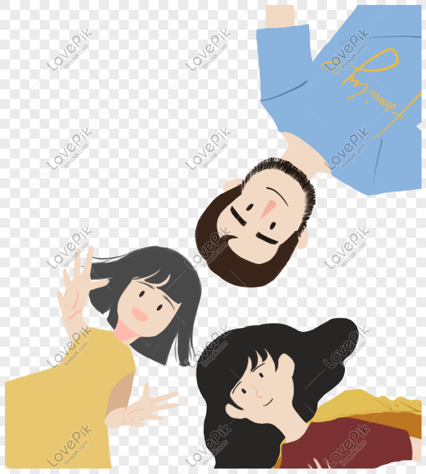 Kartun Tangan Keluarga Bahagia Digambar Png Grafik Gambar Unduh
