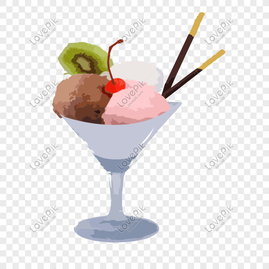 夏休み夏冷たい飲み物デザートアイスクリームゴブレットチェリーイラストpngイメージ グラフィックス Id Prf画像フォーマットpsd Jp Lovepik Com