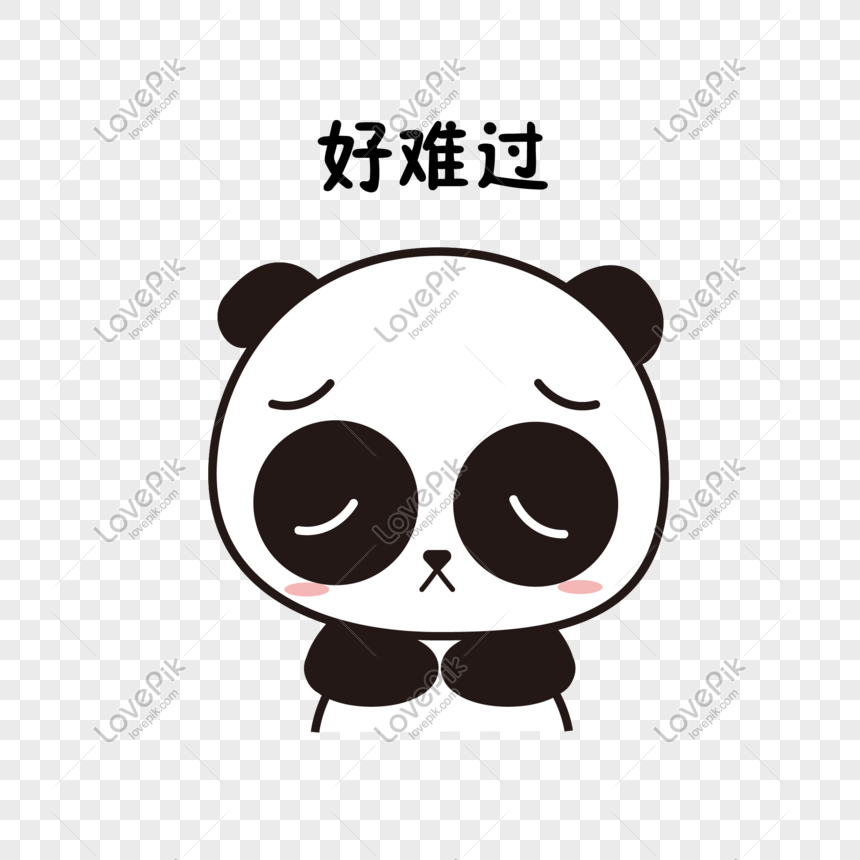 Meng Meng Paquete De Expresión Triste Tema Panda Gigante PNG Imágenes  Gratis - Lovepik