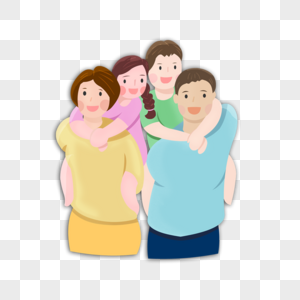 Happy Family Healthy Lifestyle Cartoon Illustration PNG Images With ...