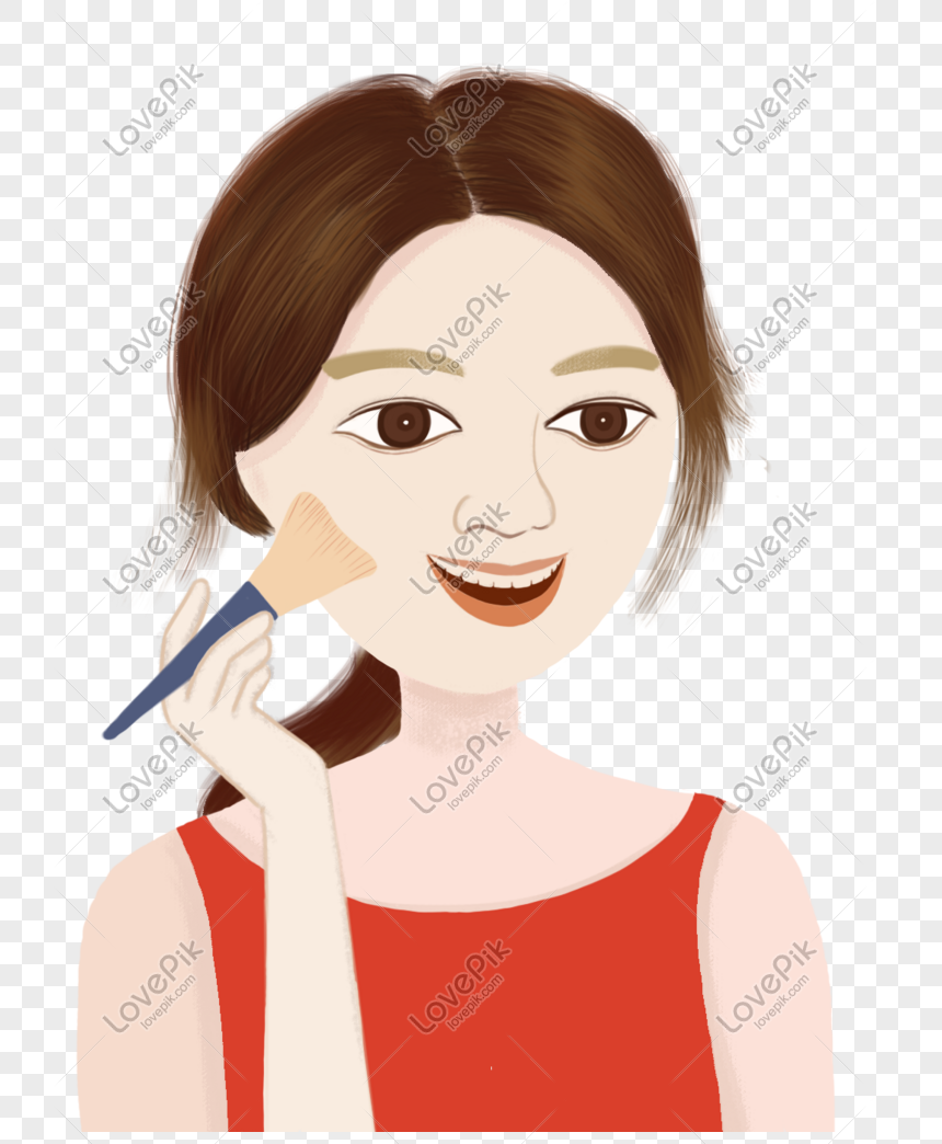 Hand Drawn Cartoon Lady Makeup Vector PNG Transparent Background And  Clipart Image For Free Download - Lovepik | 610807990