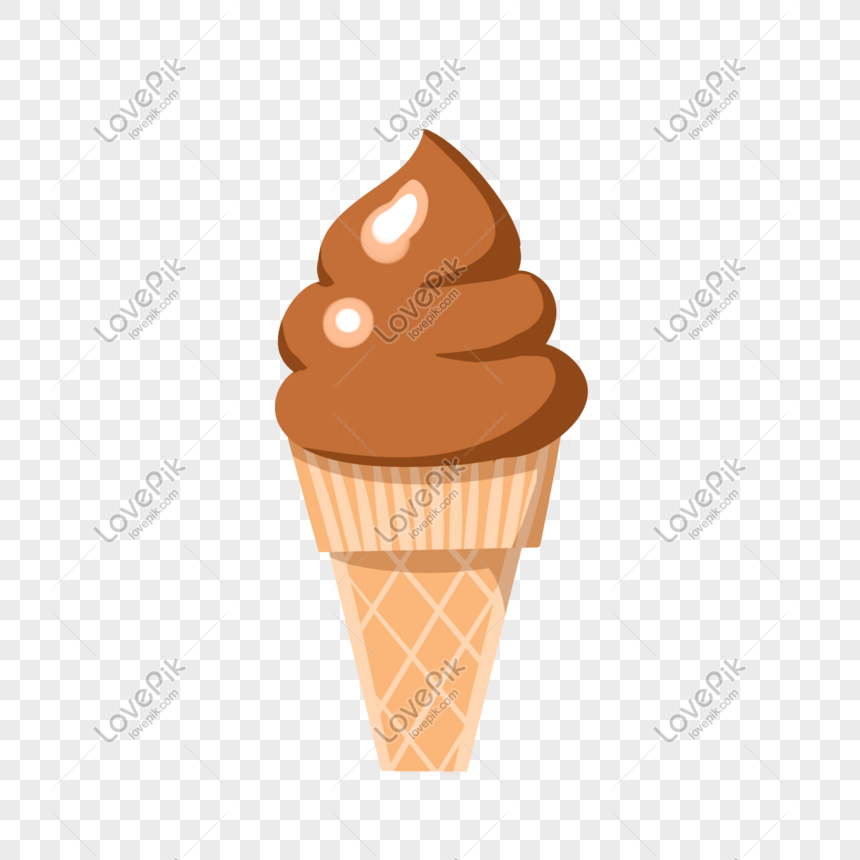 おいしいアイスクリームチョコレートアイスクリームのイラストイメージ