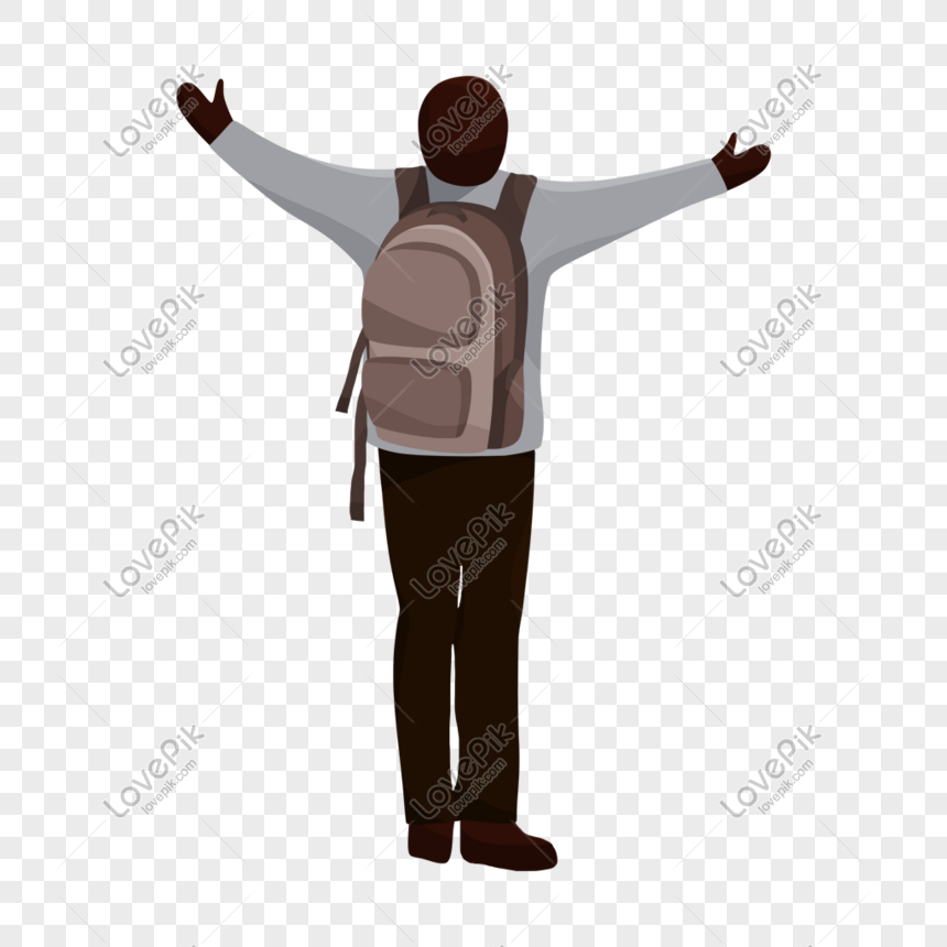 Cartoon Backpacker Vector Elements Png Image Picture Free Download