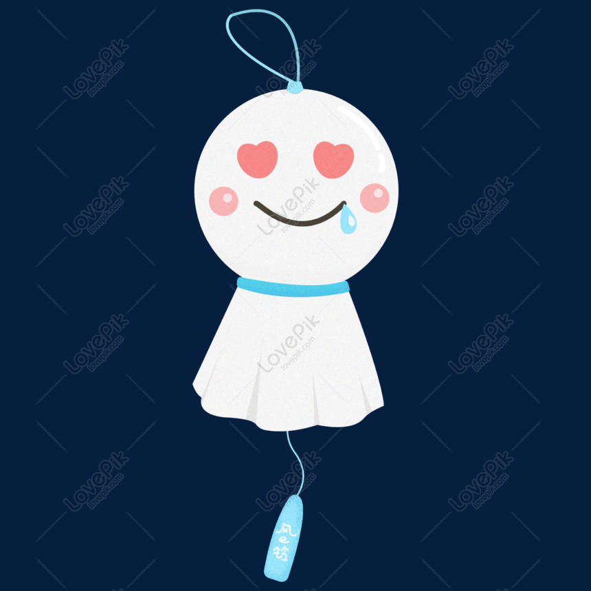 Cartoon Japanese Cute Peach Heart Sunny Doll Wind Chime Ornament, Drooling,  Color, Like Free PNG And Clipart Image For Free Download - Lovepik