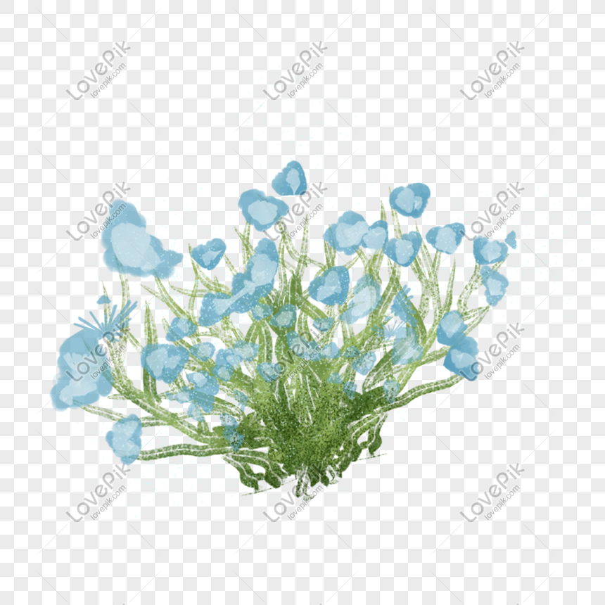 Un Ramo De Flores Azules PNG Imágenes Gratis - Lovepik