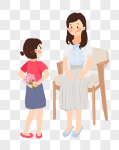 Cartoon Mother And Daughter Images, HD Pictures For Free Vectors Download -  