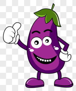 Cartoon Eggplant PNG Images With Transparent Background | Free Download On  Lovepik