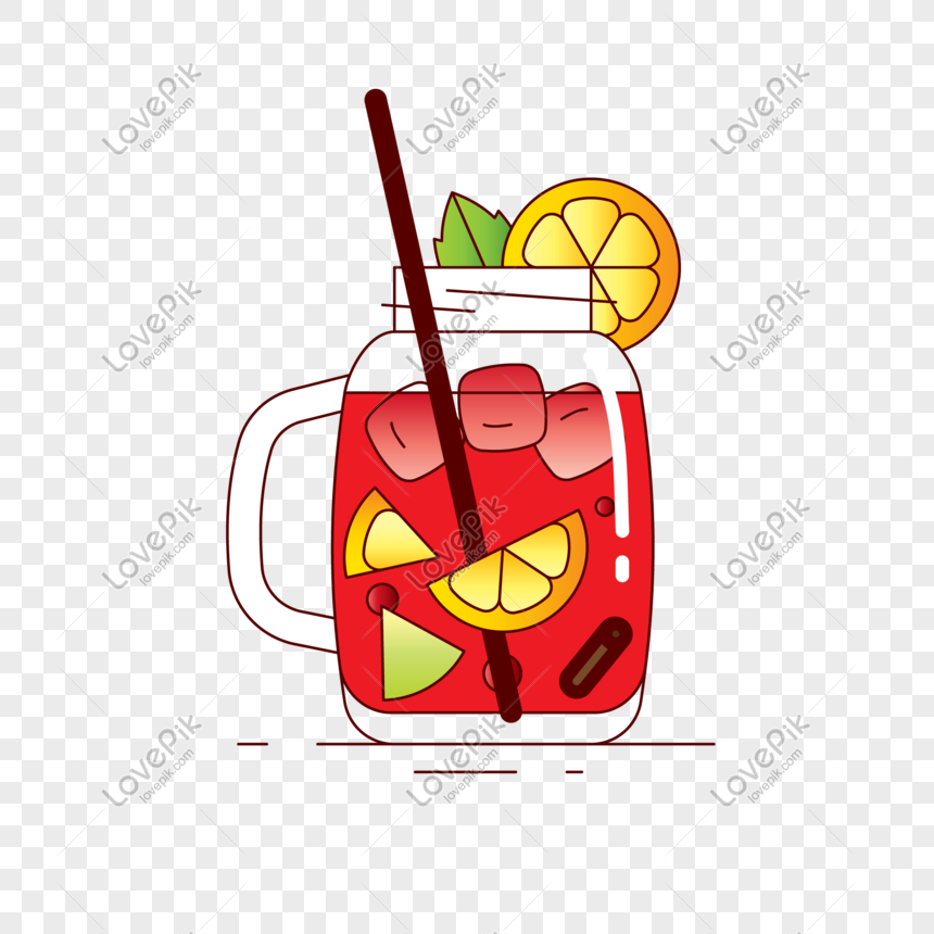 Es Teh or Lemon Iced Tea in a Plastic Cup Vector Illustration Logo