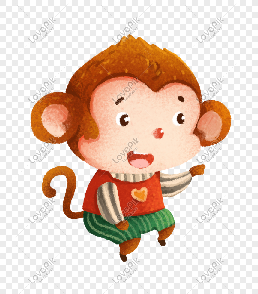 Cute Cartoon Baby Monkey Illustration PNG Hd Transparent Image And Clipart  Image For Free Download - Lovepik | 610830114
