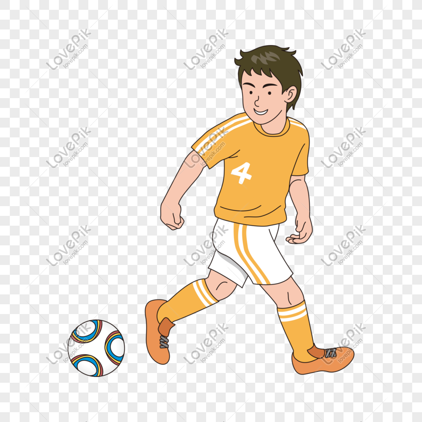 Jugador De Fútbol Pintado A Mano Con Coloridos Dibujos Animados PNG  Imágenes Gratis - Lovepik