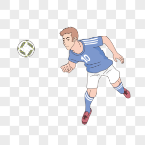 Colorful Cartoon Hand Painted Soccer Player In Russia World Cup PNG ...