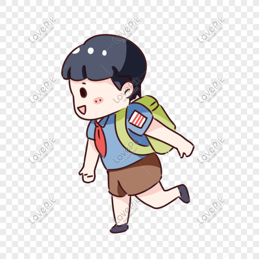 Hand Drawn Cartoon Boy Carrying School Bag To School PNG Transparent Image  And Clipart Image For Free Download - Lovepik | 610840427