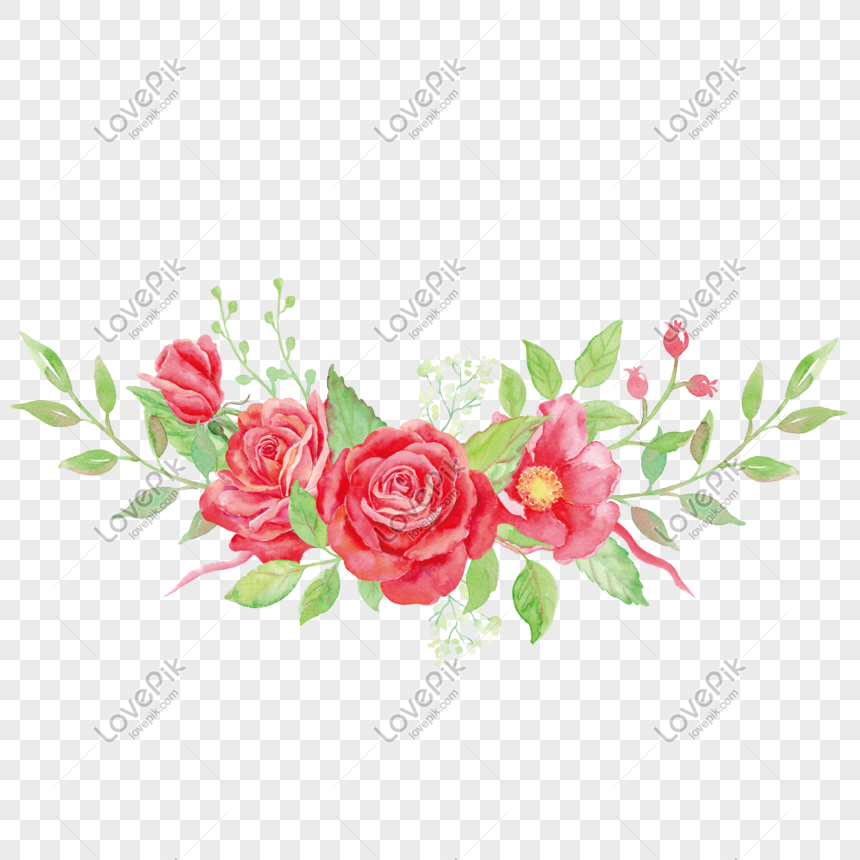Karangan Bunga Mawar Valentine Cina Png Grafik Gambar Unduh Gratis Lovepik